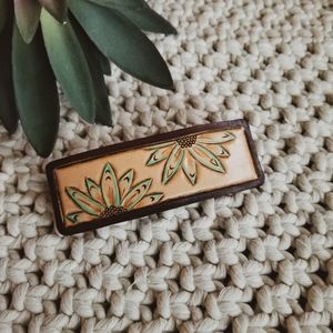Handmade Leather Barrette